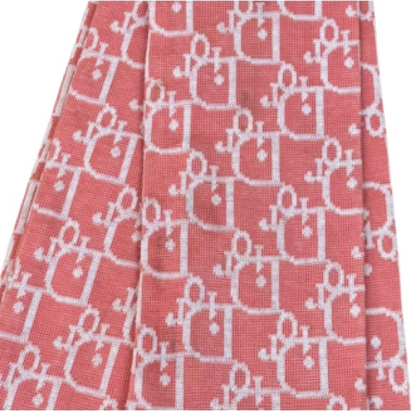 Vintage Dior Knit Logo Scarf in Pink - Picture 7 of 14